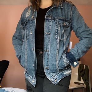 NEW distressed denim jacket
